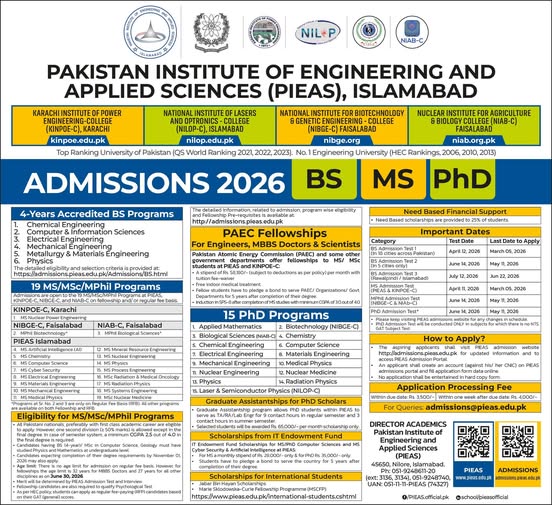 Fellowships for Engineers, Scientists, Doctors and Other Professions